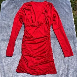 Red Long Sleeve Dress